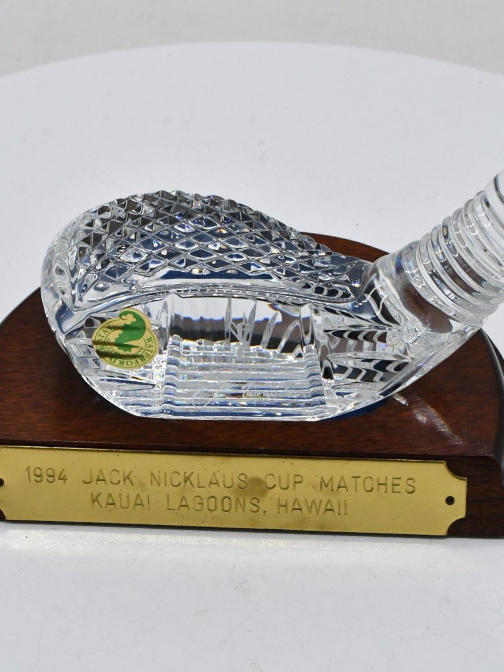 Vintage Waterford Crystal 1994 Golf Club Driver Head Nicklaus Cup Trophy